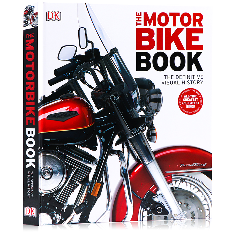 DK百科 摩托车历史视觉指南 The Motorbike Book 英文原版进口图书 摩托车发展史 经典摩托车款式图解 精装全彩大开本进口正版图书