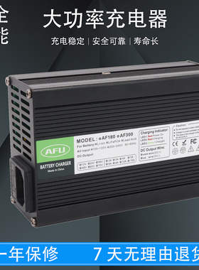 AFU 43.8V5A6A智能自动充电器12S36V磷酸铁锂电池电动摩托观光车