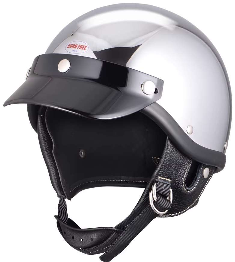 新品BornFree日本60s年代复古机车半盔Shorty瓢盔摩托车头盔夏季