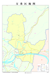 梧州市万秀区地图打印定制行政区划水系交通地形卫星流域小区村界