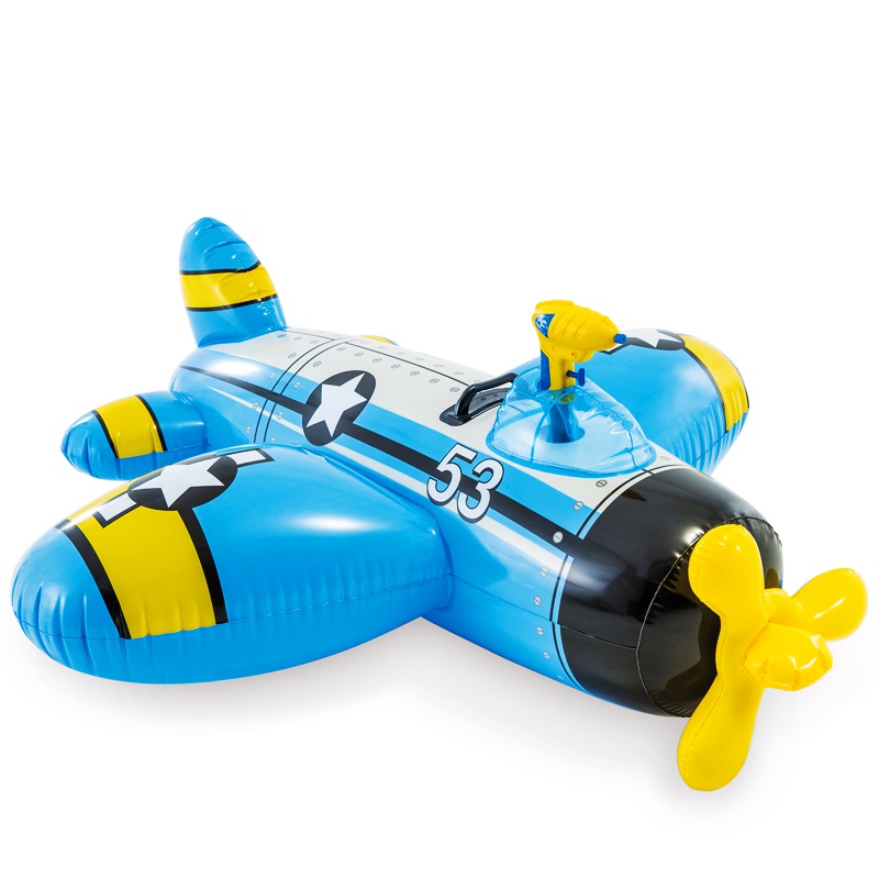 速发儿童充气水上坐骑游泳戏水摩托艇充气小孩浮排浮床宝宝座骑