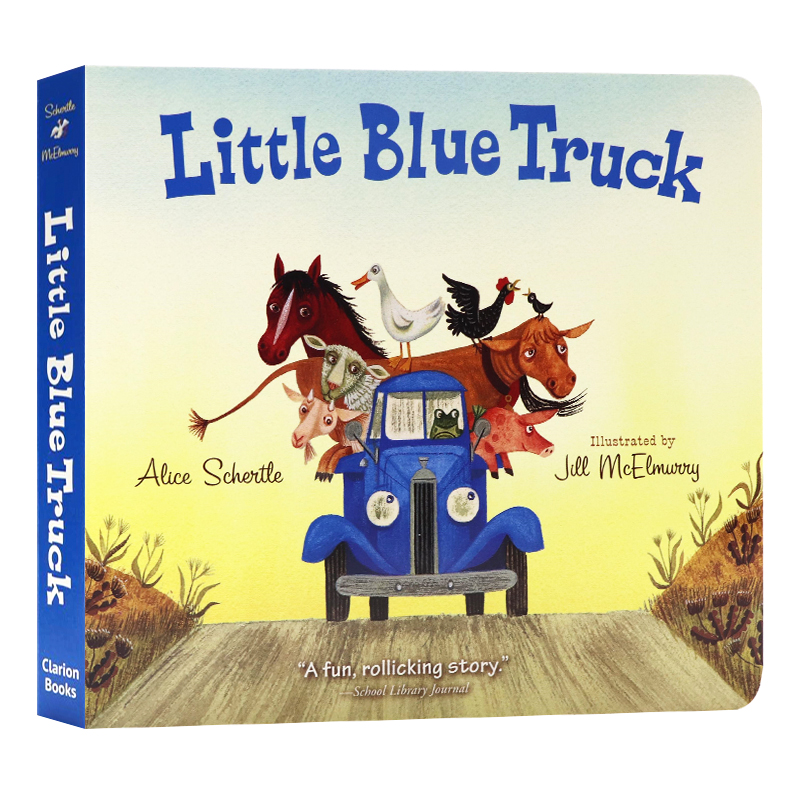 进口英文原版正版 Little Blue Truck 蓝色小卡车纸板书 交通工具认知 美国儿童图书馆协会推荐绘阅读 亲子共读英语启蒙童书