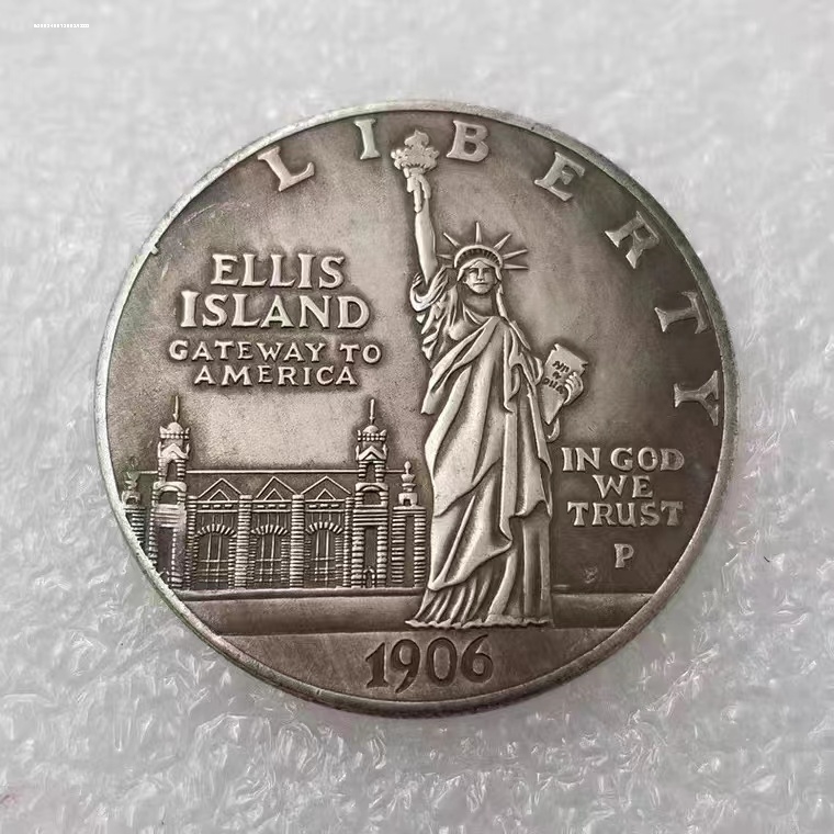 1906自由女神鹰洋火炬手硬币美国硬币纪念币外国钱币仿古银元