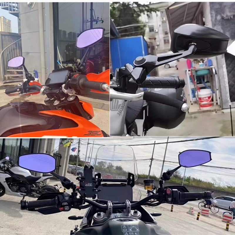 适用雅马哈MT15摩托车改装广角后视镜 复古车XSR900 XSR700反光镜