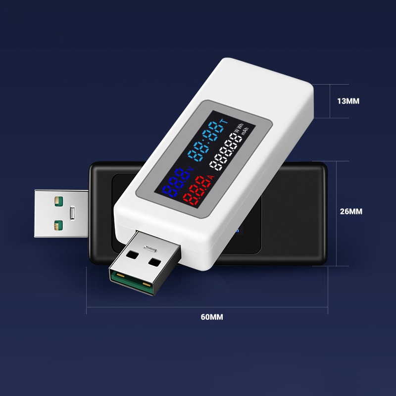USB电池容量测试器电流电压检测仪检测器测试表液晶数字显示工程