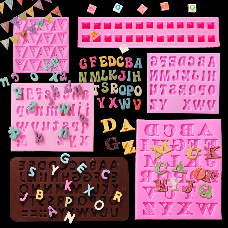 26个字母英文字母巧克力硅胶模具diy手工翻糖立体工具蛋糕装饰