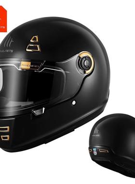 新款西班牙MT加拉玛复古头盔摩托车男女士夏季四季哈雷机车踏板全
