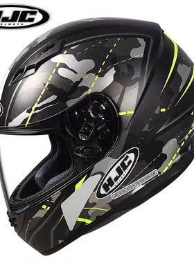 新款HJC摩托车头盔全盔男女四季通用赛车跑车街车卡丁车舒适个性