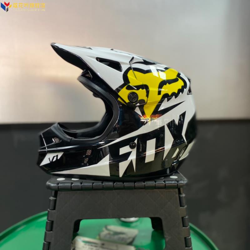 新款18款FOX V1越野摩托车初级头盔越野ATV UTV林道耐力男女四级