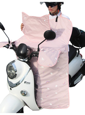 儿童亲子款电动摩托车夏季挡风被防晒防水电瓶车小孩挡风罩春薄款