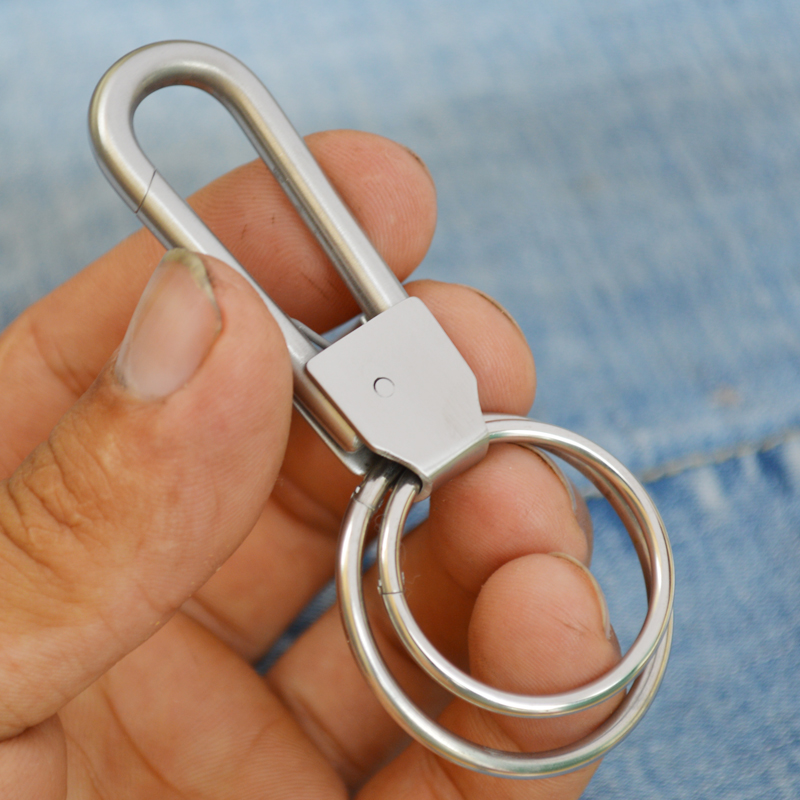 80年代钥匙扣 怀旧老式钥匙挂 不锈钢汽车钥匙扣锁挂 防丢挂钩
