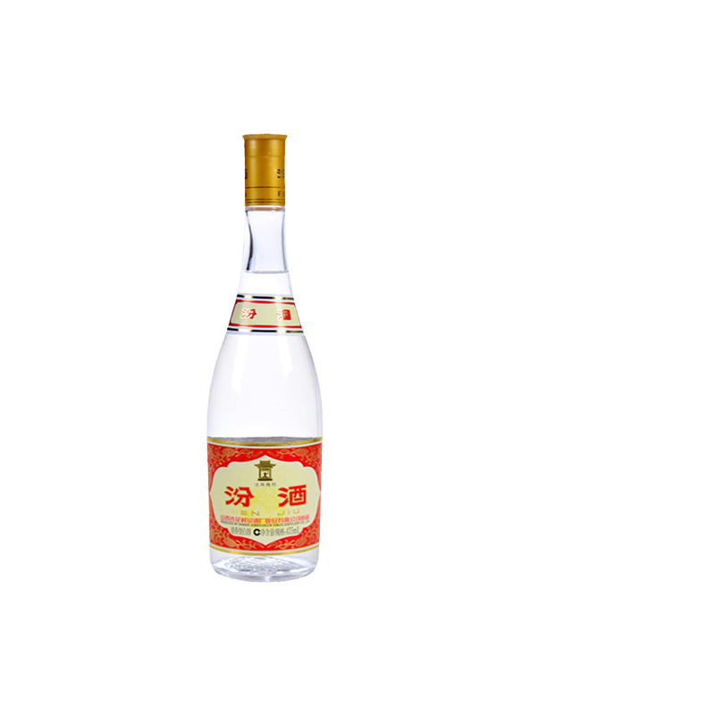 汾酒53度黄盖汾酒475ml*1瓶裸瓶山西杏花村清香型高度白酒