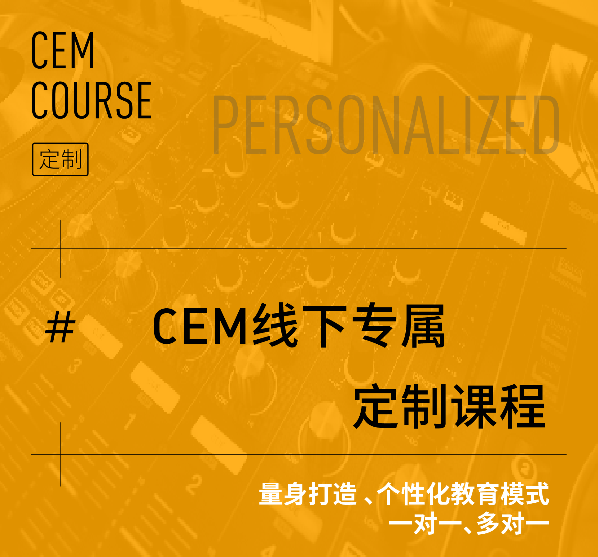 CEM一对一个性化音乐定制课程  线上/教学/编曲/电音/CEM
