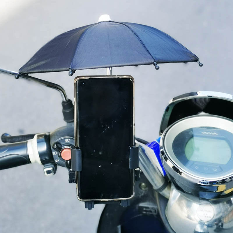 电动车防晒 小雨伞手机支架摩托车机车小伞外卖导航支架遮阳防水