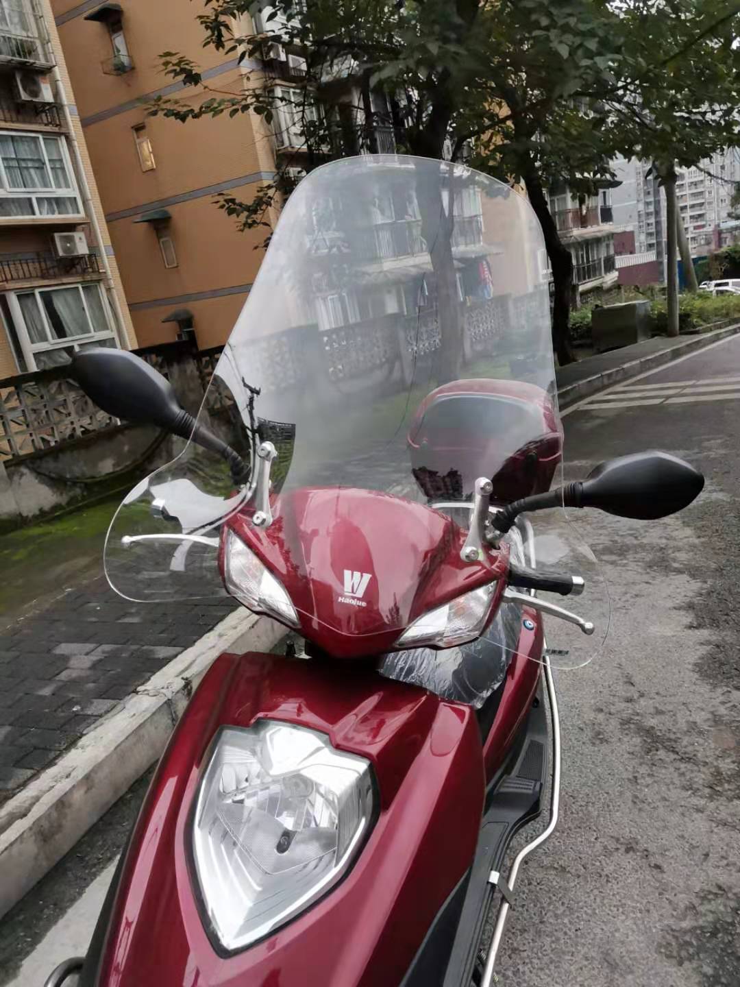 适用于本田雅马哈光阳踏板车摩托车万向挡风玻璃前挡风加高挡风挡