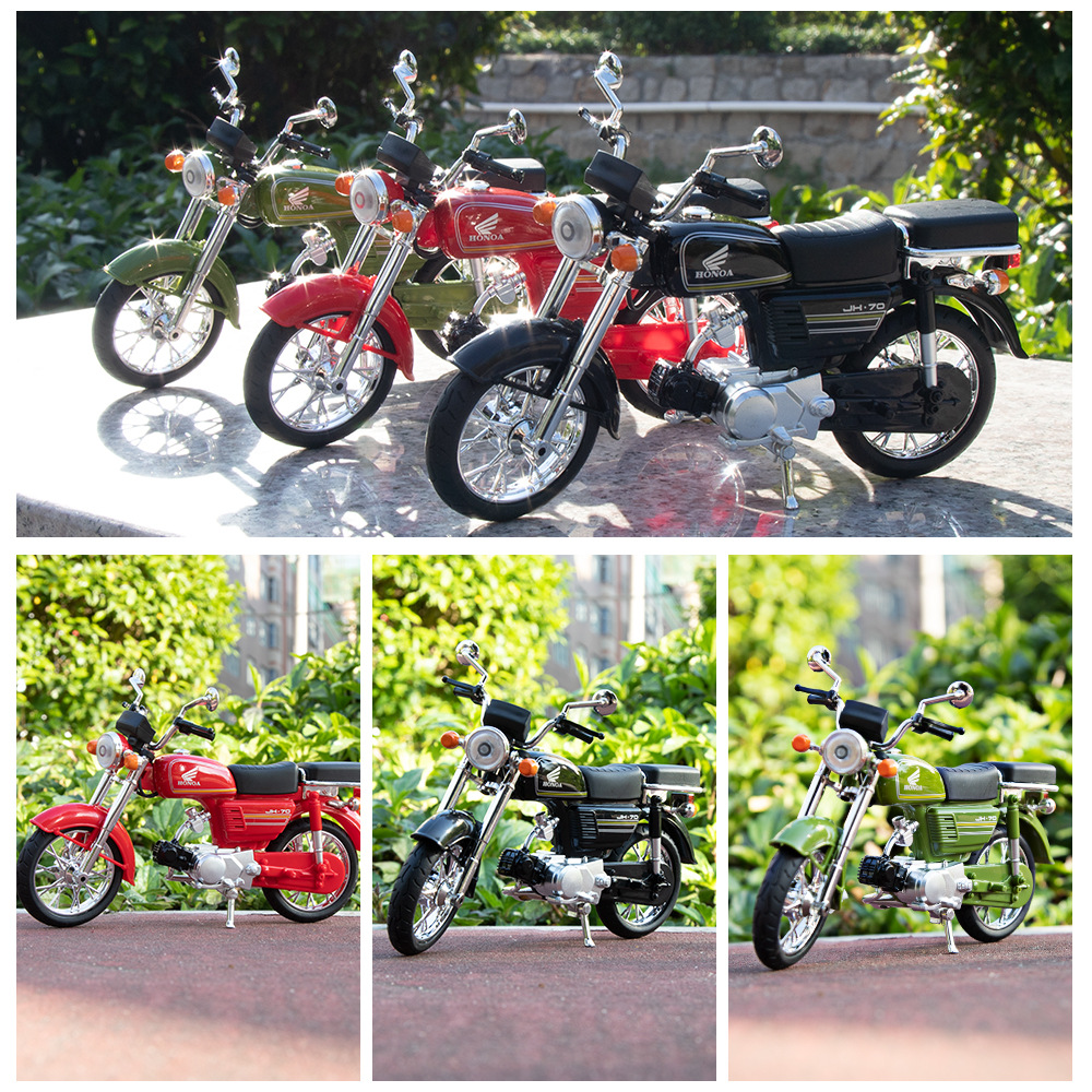 1/10嘉陵JH-70摩托车模型仿真合金声光联动儿童玩具摆件男孩玩具