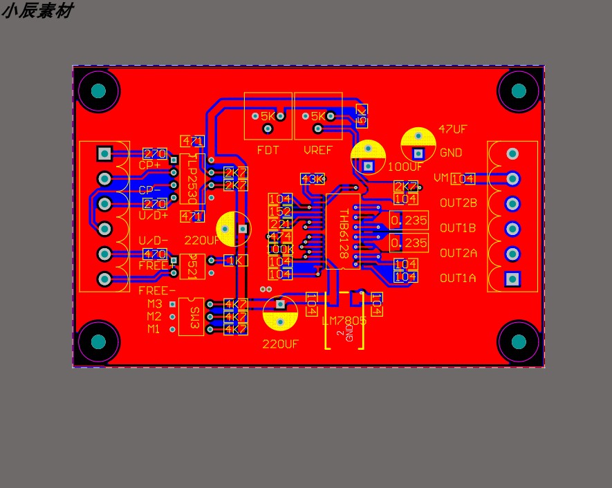 基于THB6128步进电机驱动板原理图+PCB+使用说明