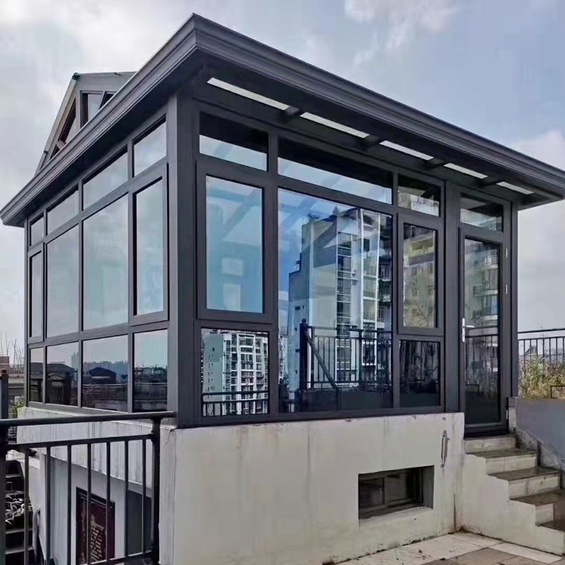 别墅欧式顶棚铝合金钢结构钢化玻璃雨棚阳光棚花园庭院阳台阳光房