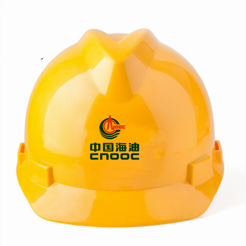 V字中国海油logo安全帽船用航行勘探工安全帽中海油标志头盔ABS