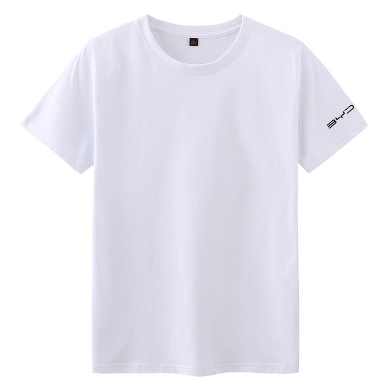 新款比亚迪新能源工作服短袖T恤汽车销售4S店工装广告衫定制LOGO