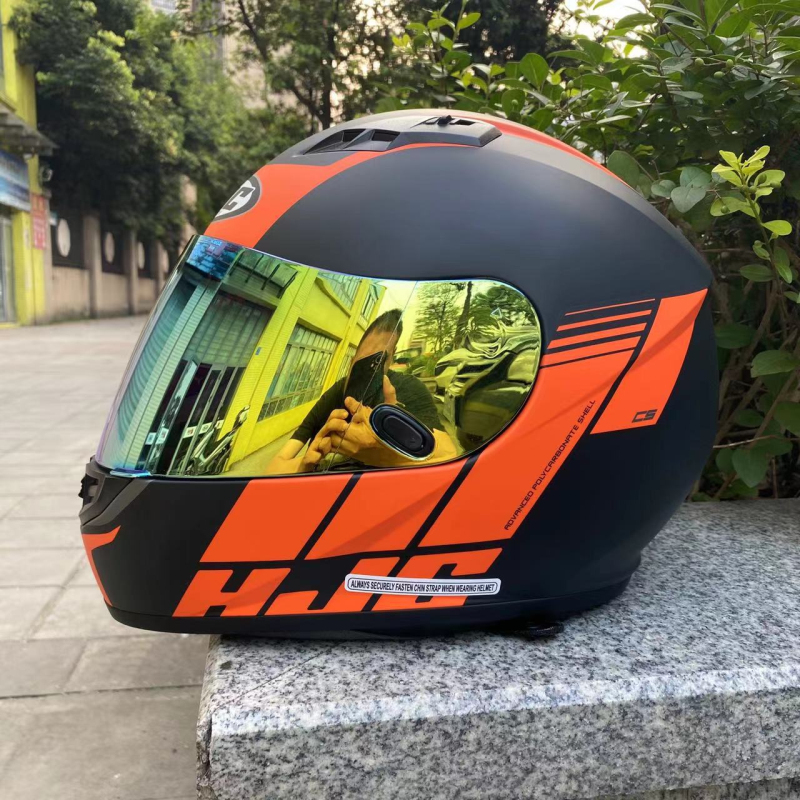 新进口HJC全盔CS-R3头盔男女摩托车四季个性酷赛跑机车帽预留蓝牙