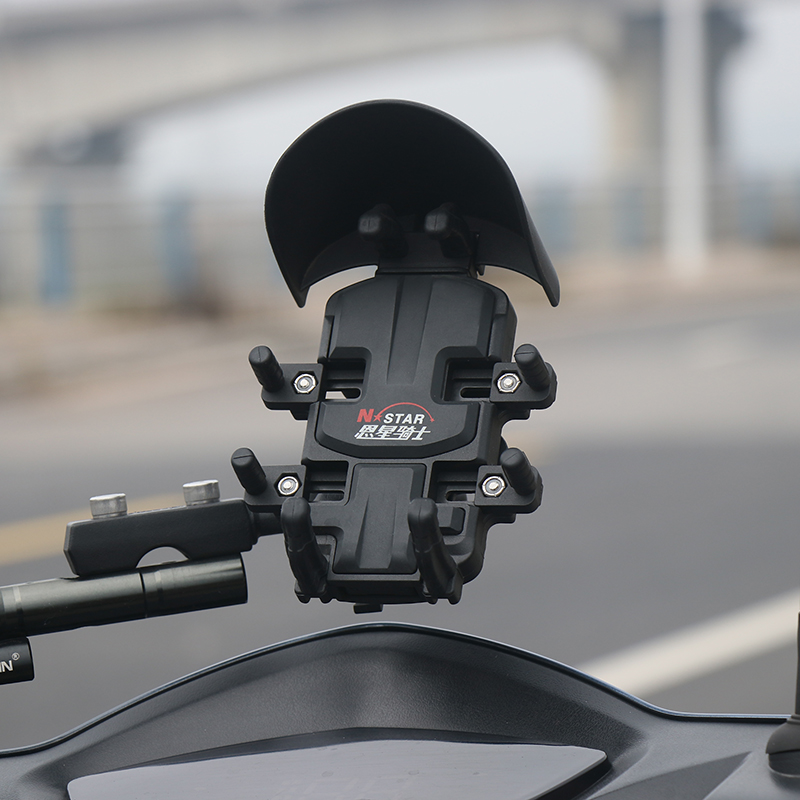 踏板摩托车改装减震导航支架九号雅迪小牛电动防水无线Z充手机支