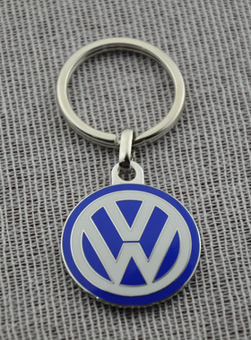 德国大众原装 钥匙扣 votex 经典蓝色VW 钥匙扣 钥匙链 双面图案