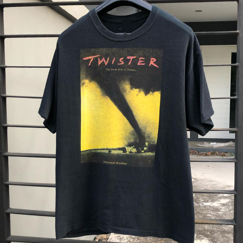 Twister龙卷风电影周边经典潮牌短袖男女美式高街vintage复古T恤