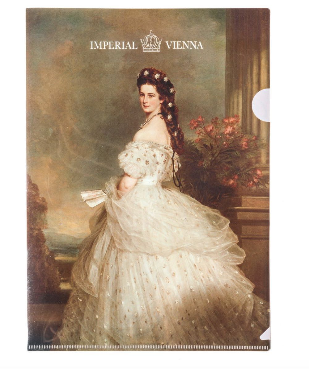 欧洲旅游维也纳艺术史博物馆纪念品礼品文件夹 茜茜公主画像现货