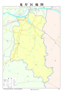 梧州市龙圩区地图打印定制行政区划水系交通地形卫星流域小区村界
