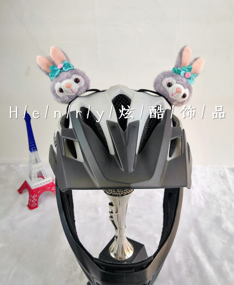 儿童平衡车轮滑雪成人摩托车电动头盔装饰品头饰星黛露可爱萌