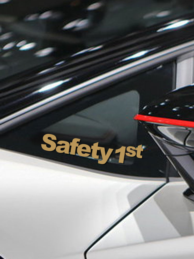 行车安全第一SAFETY 1ST警示装饰车窗车贴电动摩托车防水汽车贴纸