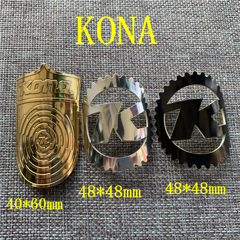kona 自行车标装饰贴纸  反光 标牌头管标配件防水 铝合金制作