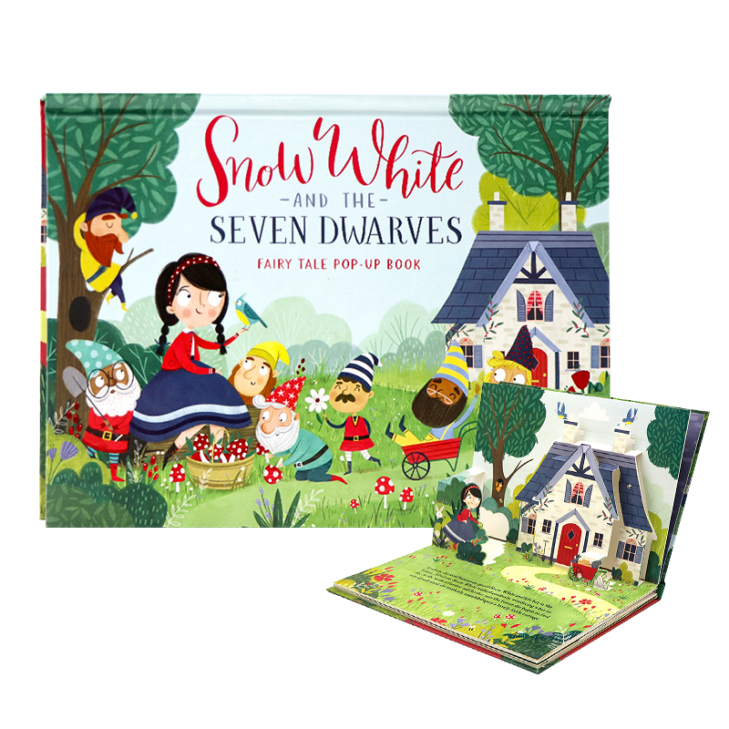 白雪公主和七个小矮人立体童话书 英文原版绘本Snow White and the Seven Dwarves Fairy Tale Pop-up Book纸板立体书Samara Hardy