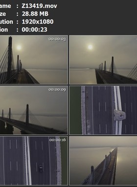 乌海湖大桥公路跨越黄河汽车公路行驶航拍高清实拍视频素材