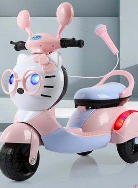 儿童电动摩托车充电三轮车男女宝宝玩具车1到5岁坐人小孩电瓶包邮