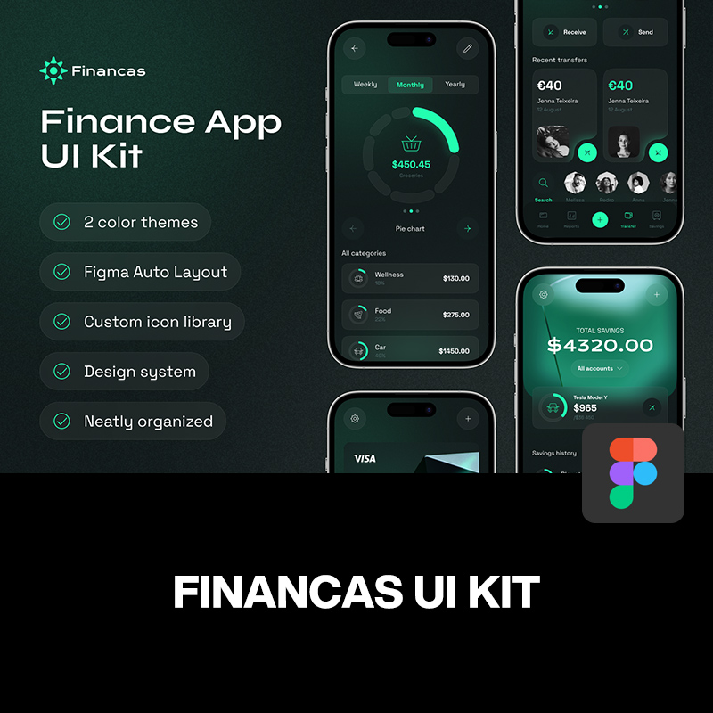 深色金融银行投资理财交易手机App应用ui用户界面设计figma模板