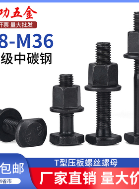 T型螺丝高强度螺丝压板螺栓套装螺母M8M10M12M14M16M18M20M2236