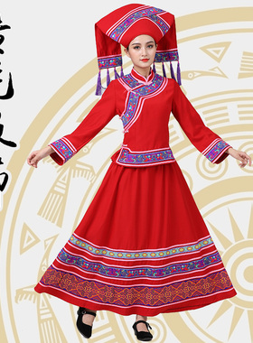 新款壮族服装女传统服饰长裙民族风回娘家歌圩节三月三民族服饰