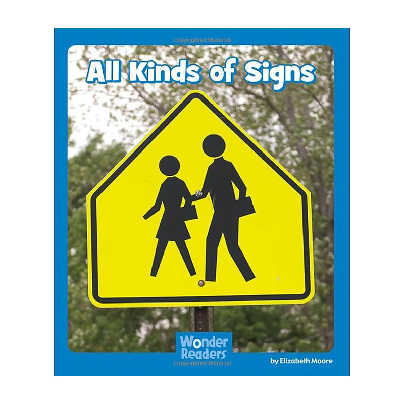 英文原版 All Kinds of Signs 各种各样的标志 儿童单词学习启蒙工具书 英文版 进口英语原版书籍