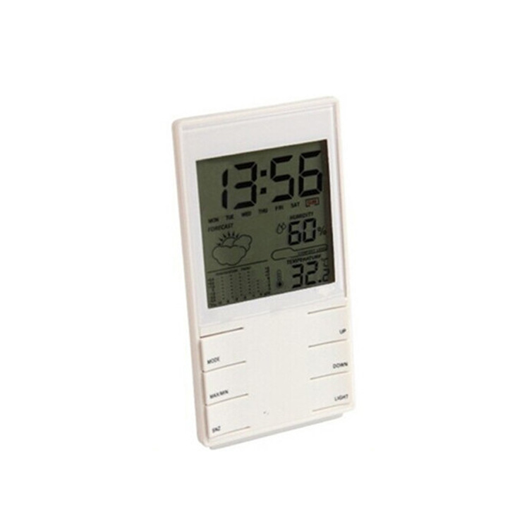 厂家供应无线天气预报钟 室内天气预报 温湿度钟 HTC-2S