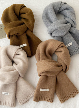 精选澳洲纯羊毛100%羊绒围巾2023新款百搭男女生冬季保暖针织围脖