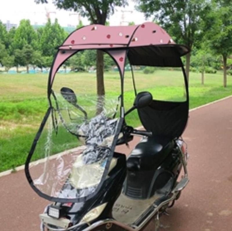 电动车摩托车防晒黑胶遮阳伞电瓶车雨棚蓬电车新款挡风罩防雨车棚
