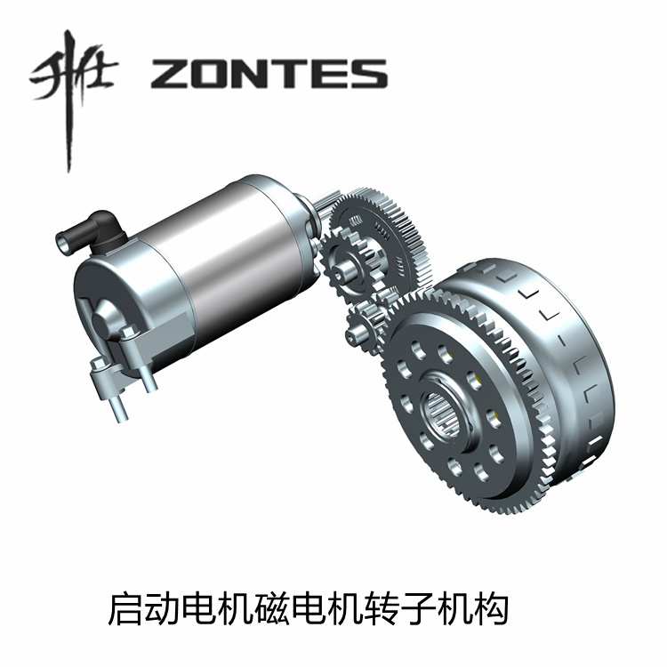 升仕ZT250/ZT310起动电机马达过桥减速齿轮磁电机转子定子大齿