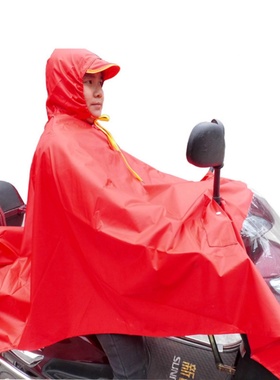 电动电瓶车单人雨披男女士时尚大小型踏板摩托车雨衣加厚防水