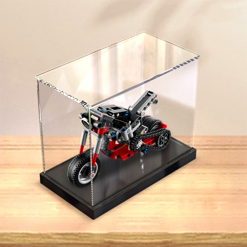 亚克力展示盒适用乐高42132 摩托车科技机械组积木拼装模型防尘盒