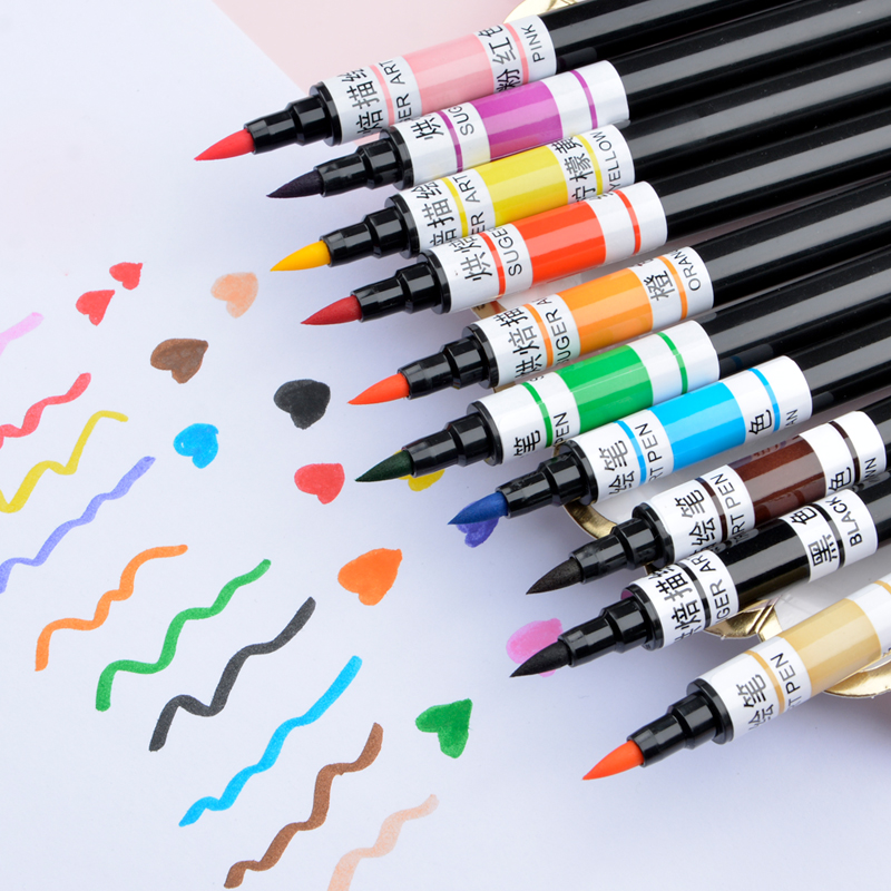 可食用色素笔烘焙用品饼干巧克力翻糖DIY写字画画手绘彩色颜色笔