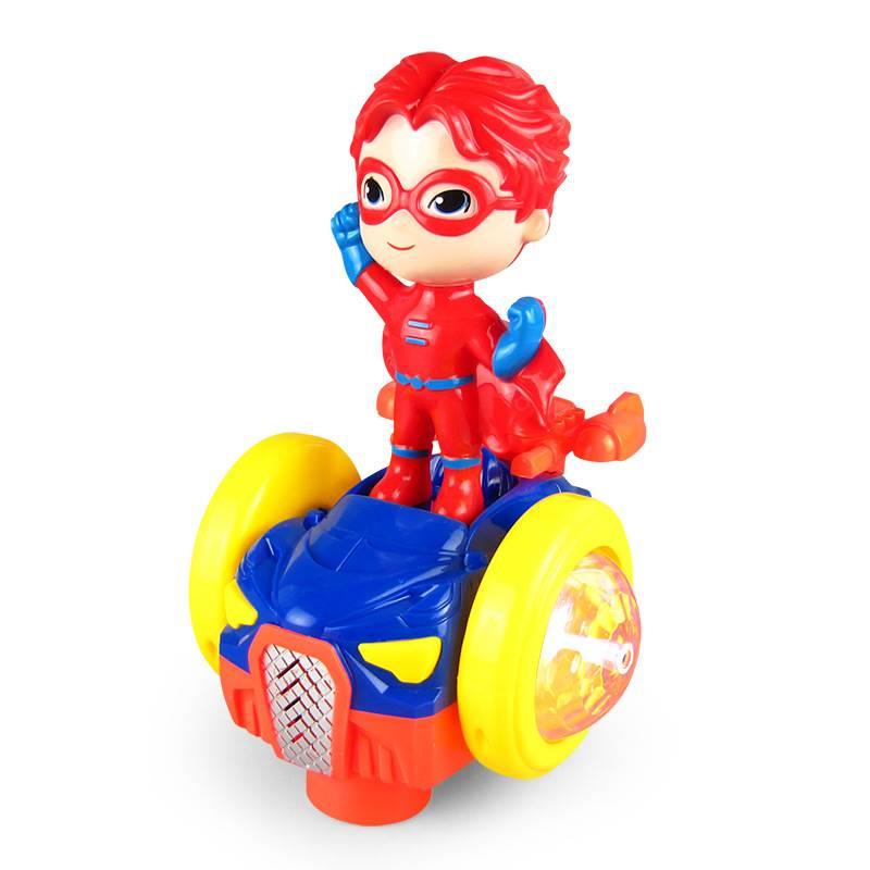 蜘蛛机器人小孩儿童电动玩具车网红声光男孩宝宝特技万向汽车旋转