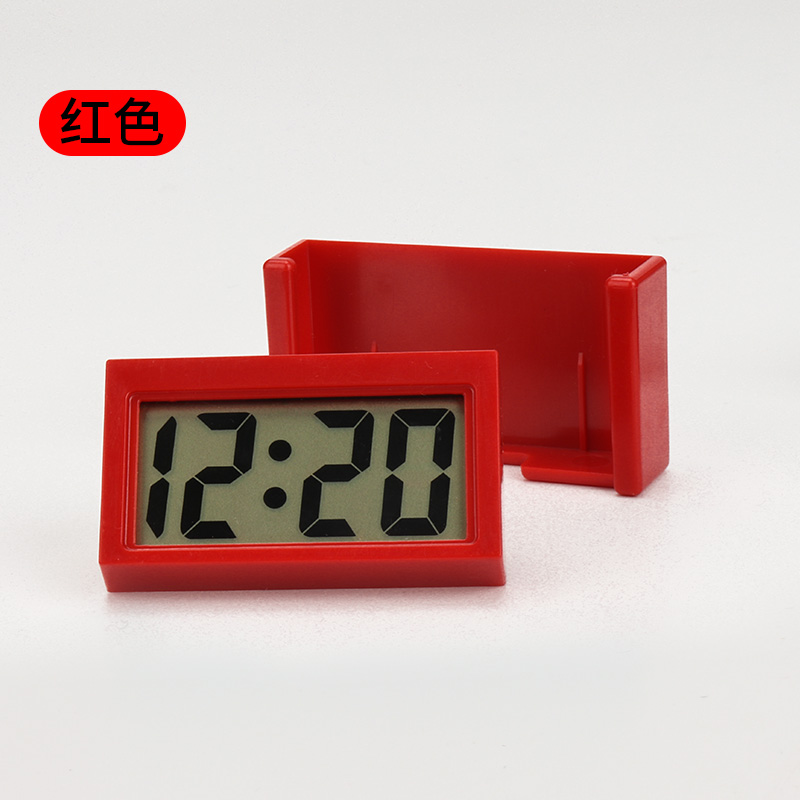 桌面家居电子小时钟迷你粘贴厨房时间显示车用数字小型钟表电子表