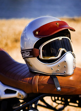 BladeRider刀锋骑士哈雷复古全盔摩托车头盔越野山车帽碳纤维男女